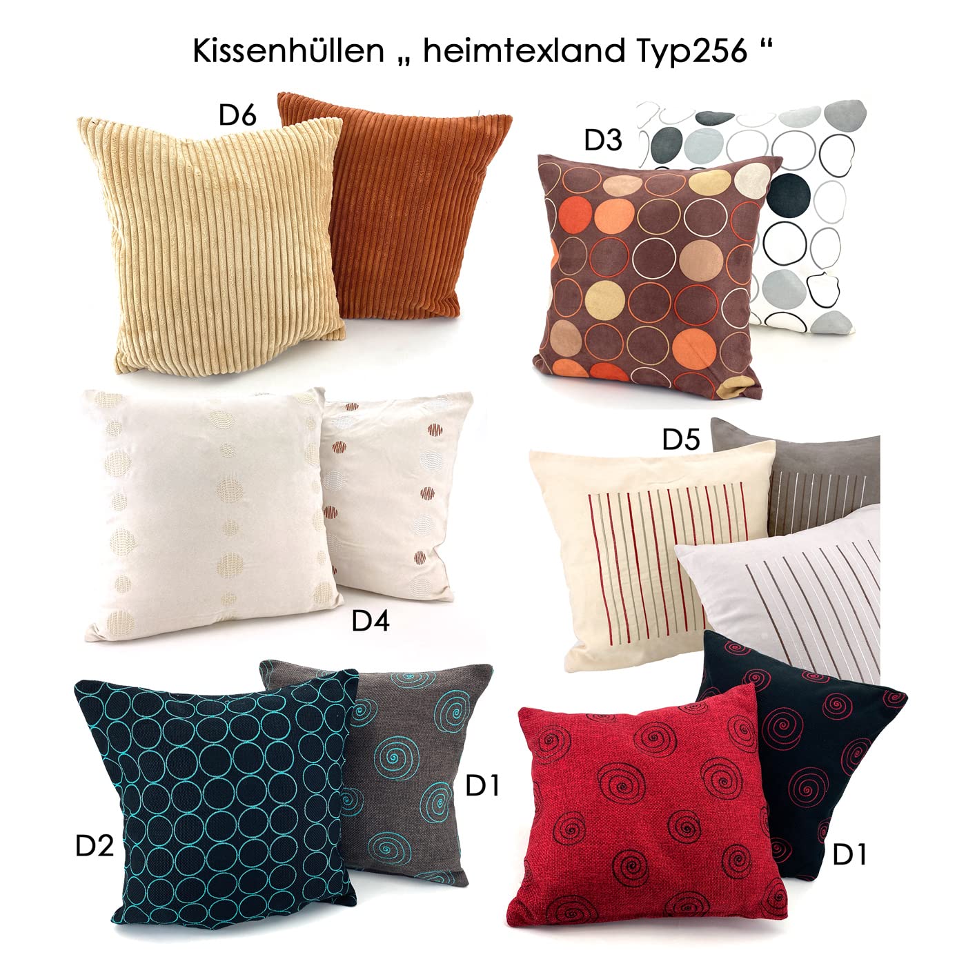 heimtexland Typ256 D5 Kissenhülle 40x40 cm Braun Wildleder-Optik