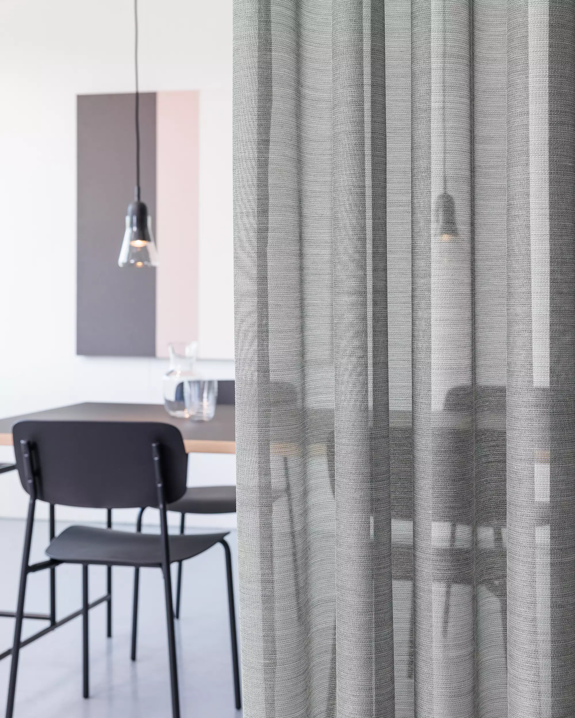 Création Baumann Pepper Vorhangstoff transparent meliert