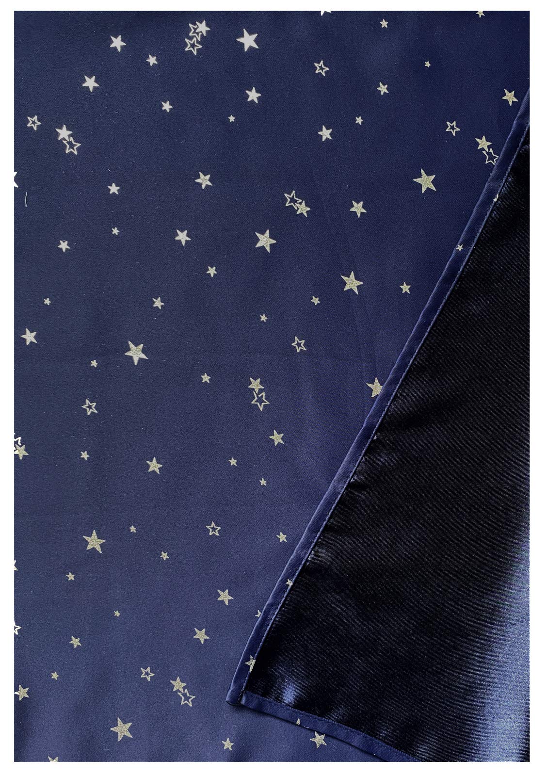 heimtexland Sterne Typ639 Verdunklungsgardine 175x135 cm Nachtblau