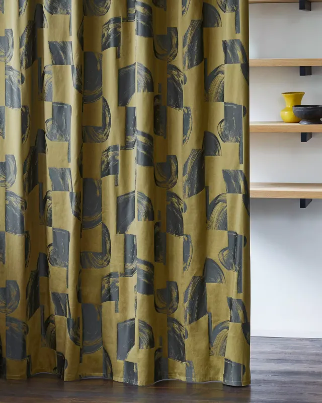 Création Baumann Paint Vorhangstoff Jacquard Kreise