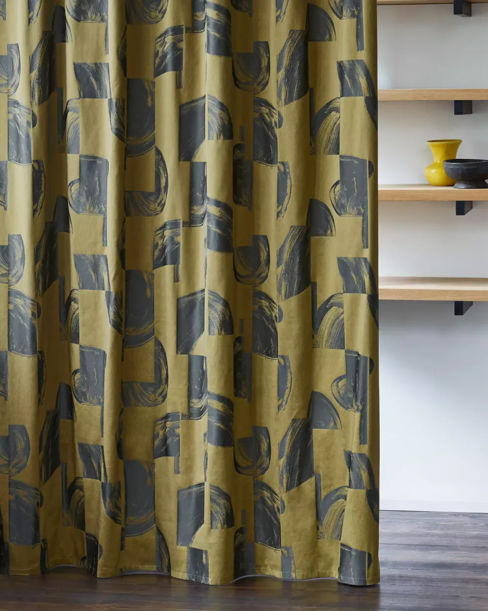 Création Baumann Paint Vorhangstoff Jacquard Kreise