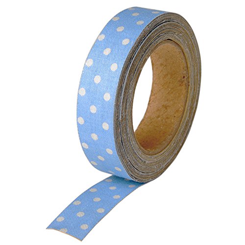 HAB & GUT Fräulein Kinkerlitz TT013V Stoffband Punkte Blau 5 m
