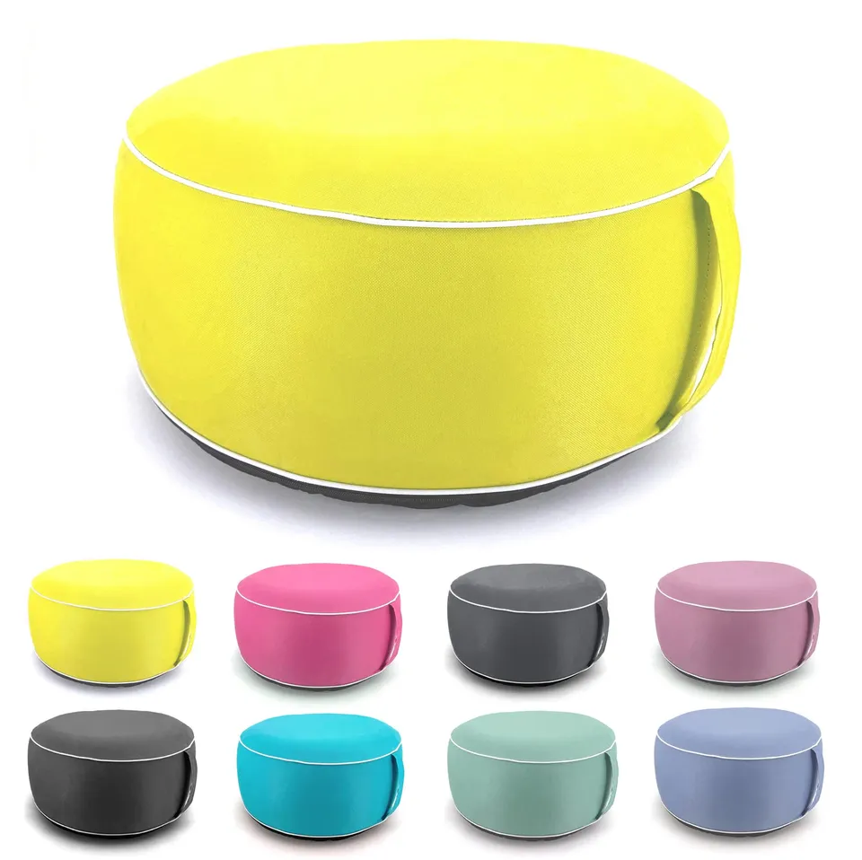 heimtexland Typ841 Outdoor Pouf Gelb aufblasbar Ø56 cm