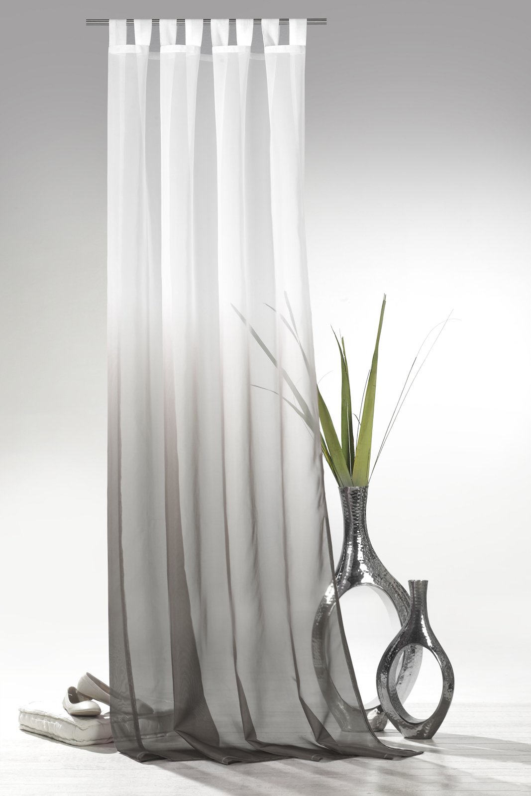 heimtexland Typ501 Ösenschal 245x140 Türkis transparent