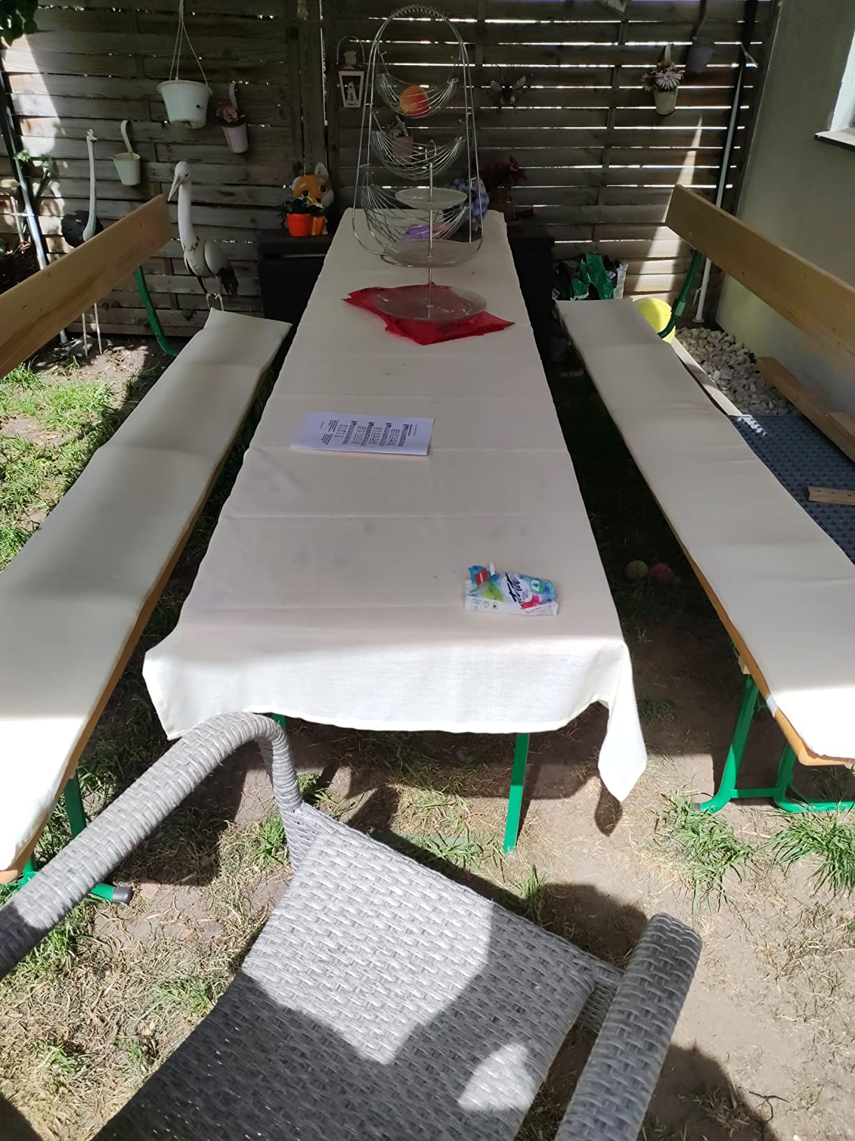 heimtexland Typ698 Bierzeltauflage 50x220 Beere 3-teilig