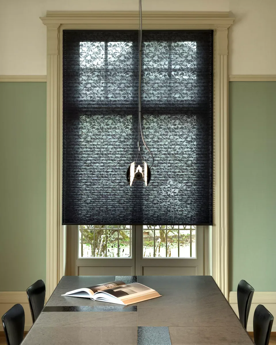 Création Baumann Misaki Plisseestoff Jacquard Ranken