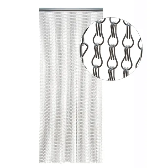 HAB & GUT Metallglieder Türvorhang silber 90x210cm