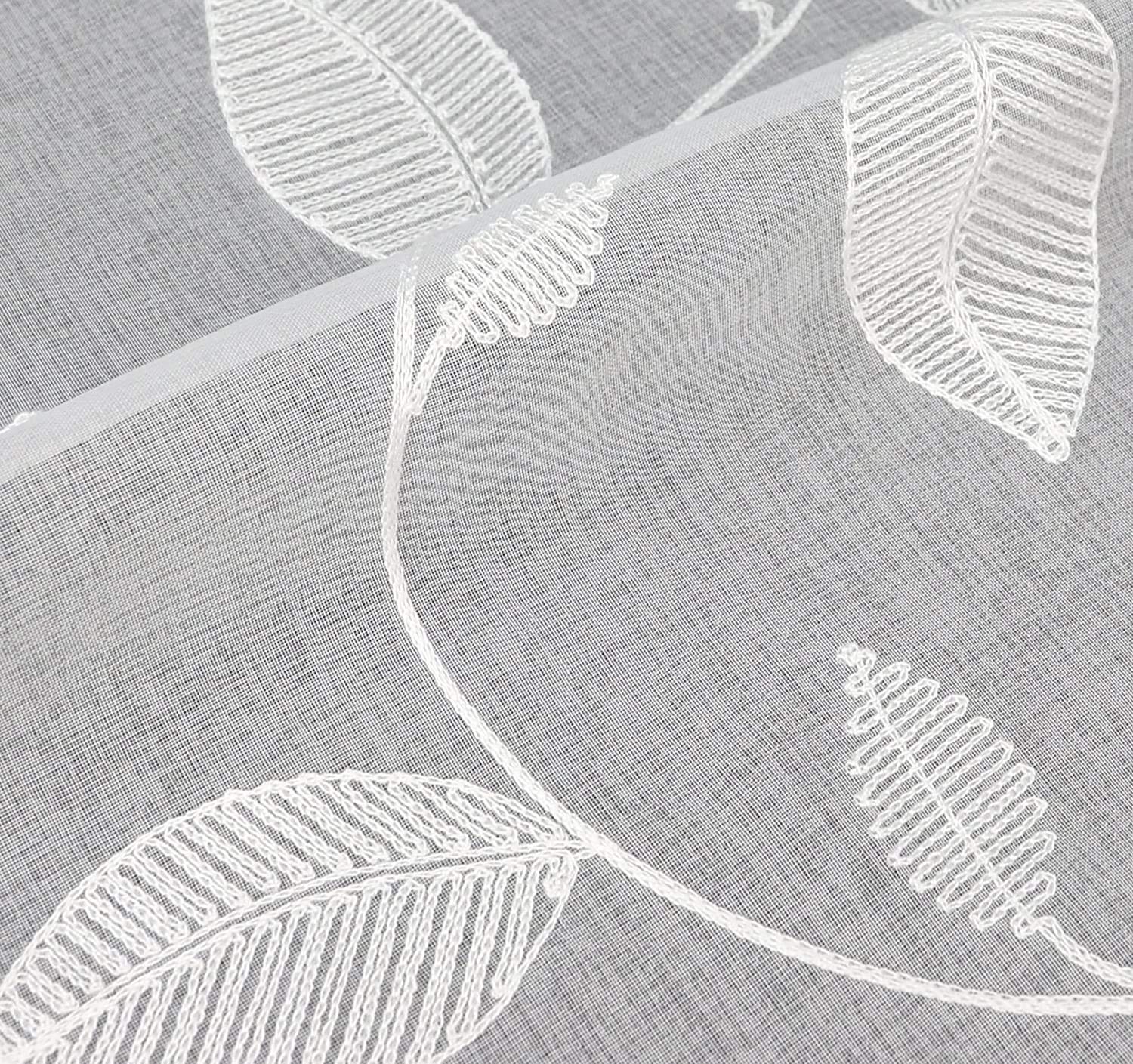 heimtexland Natural Chic Ösenschal 225x140 cm Weiß transparent