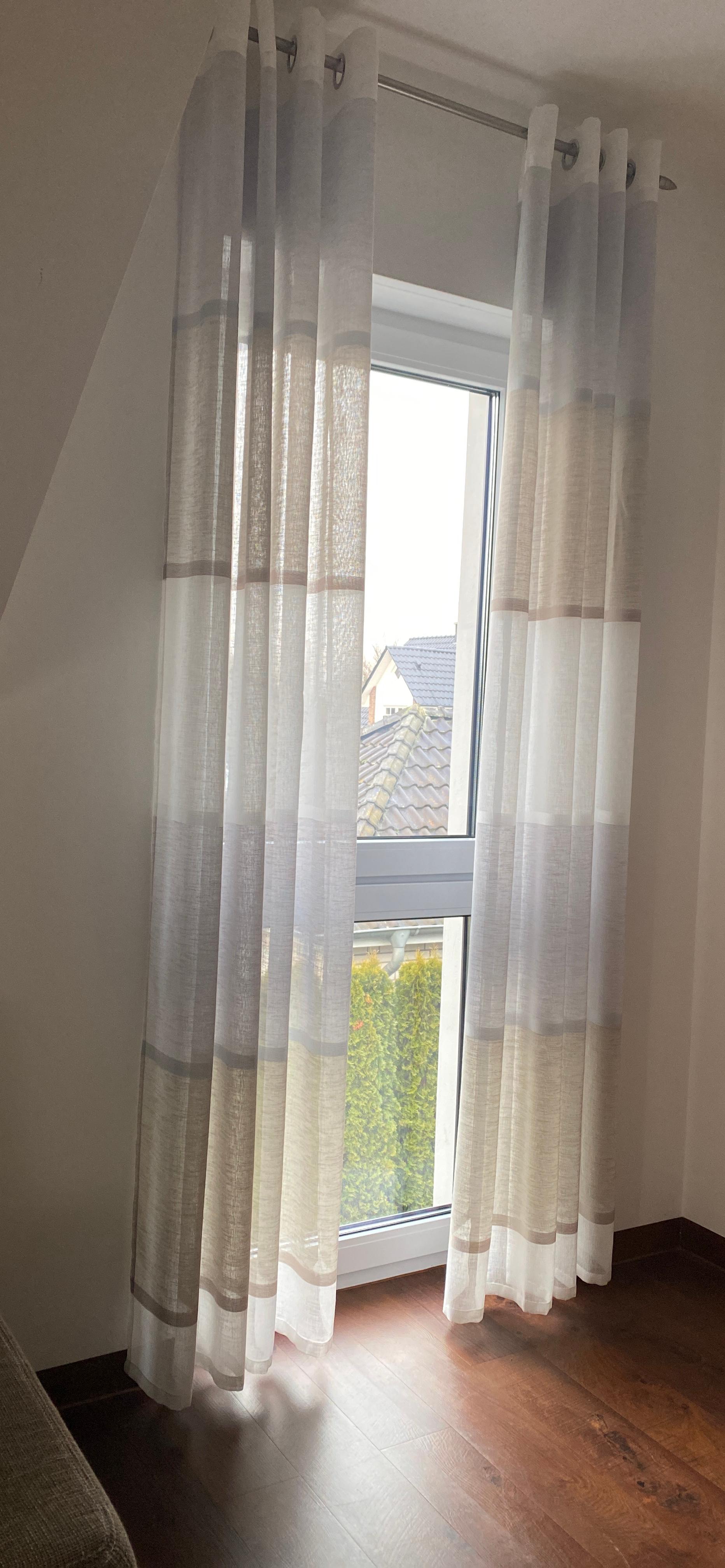 heimtexland Typ562 Ösenschal 245x140 cm sand halbtransparent