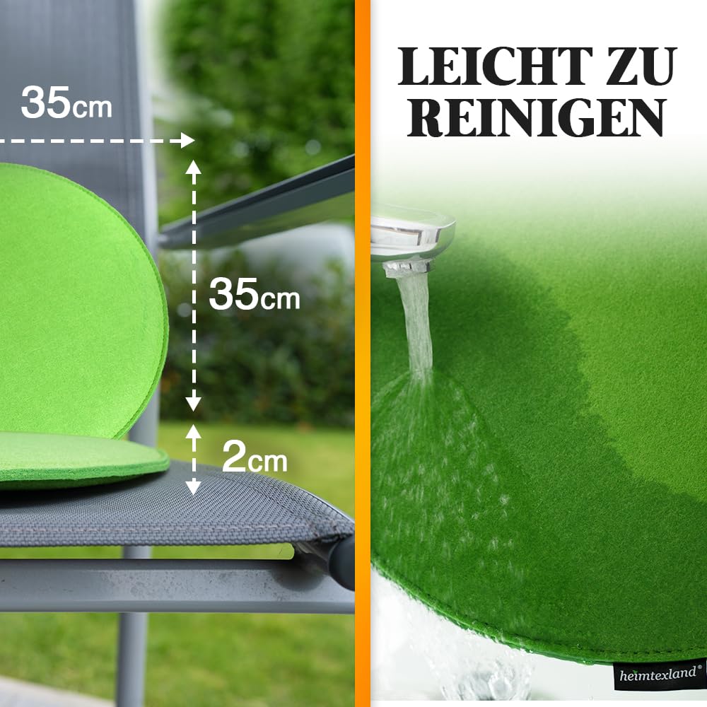 heimtexland Typ631 Sitzkissen Filz Petrol 35x35 4er