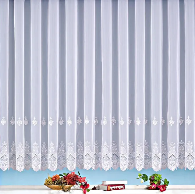 heimtexland Typ934 Store Gardine 175x300 cm weiß Stickerei