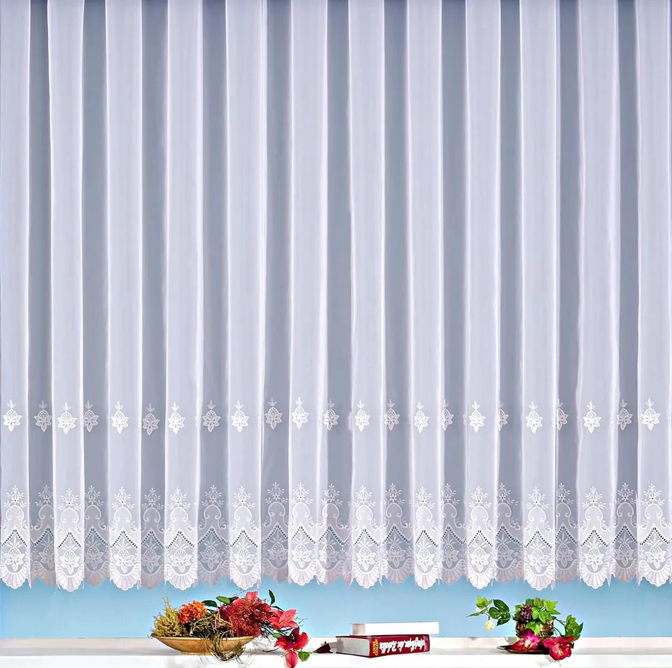 heimtexland Typ934 Store Gardine 175x300 cm weiß Stickerei