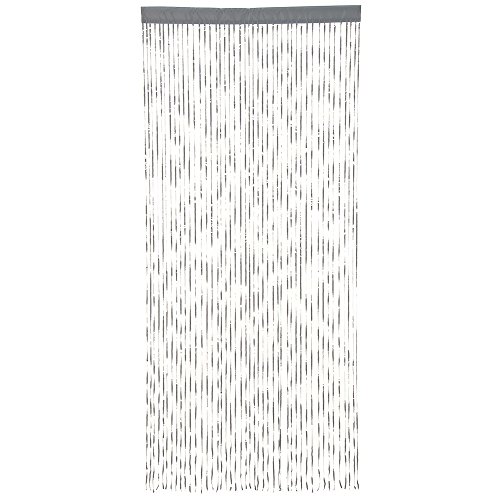 HAB & GUT DV0131A Türvorhang 90x200 cm Silber Pailletten