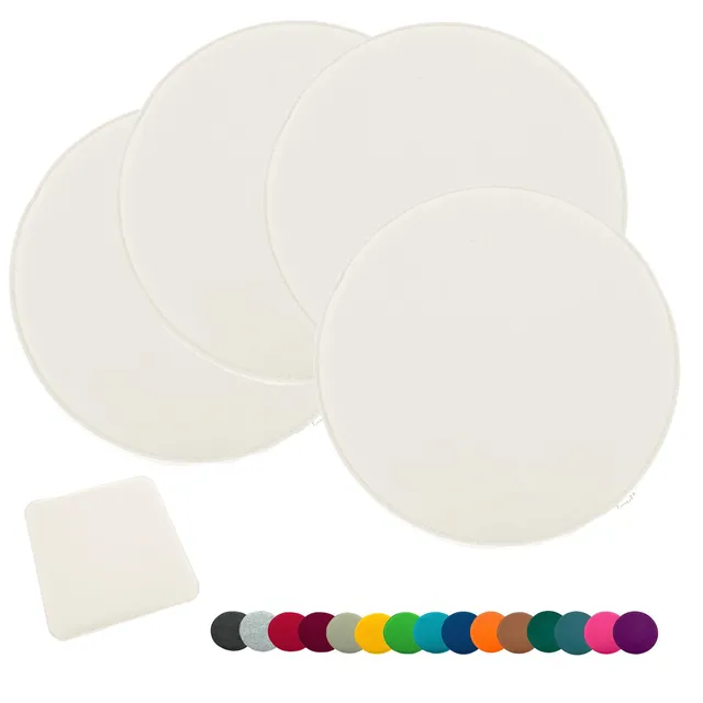 heimtexland Typ631 Sitzkissen Filz 35x35 4er Wollweiß