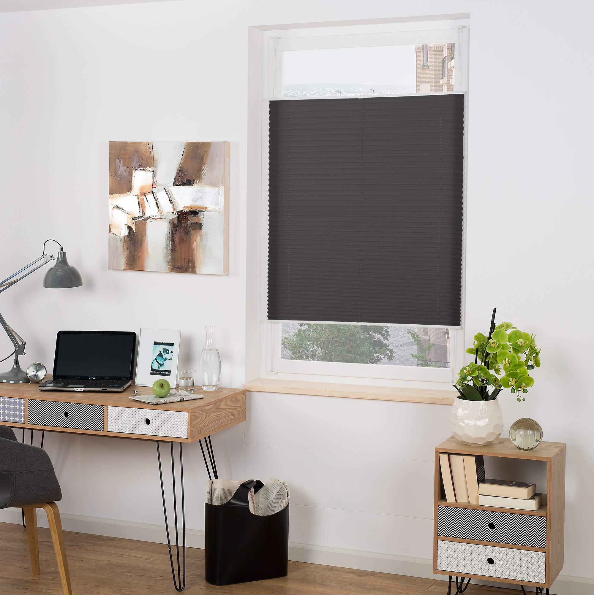 Sol Royal SolDecor P26 Plissee 100x120 cm Anthrazit klemmfix