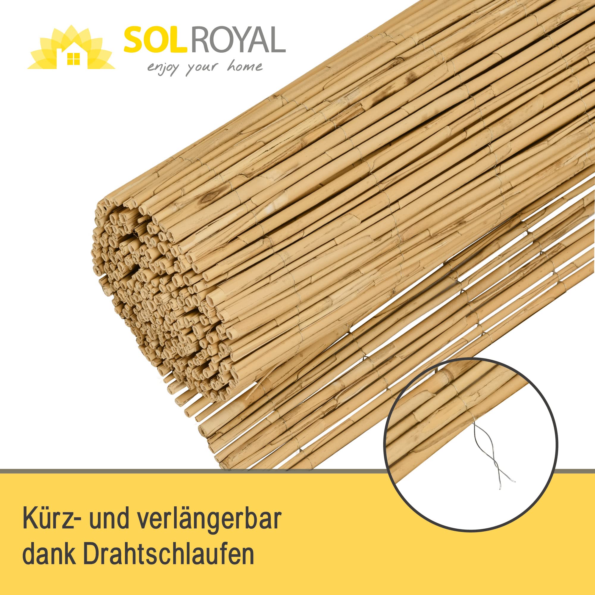 Sol Royal S36 Schilfmatte 140x600 cm natur