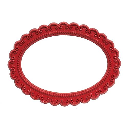 HAB & GUT Magnetbilderrahmen Oval Fotorahmen Rot magnetisch