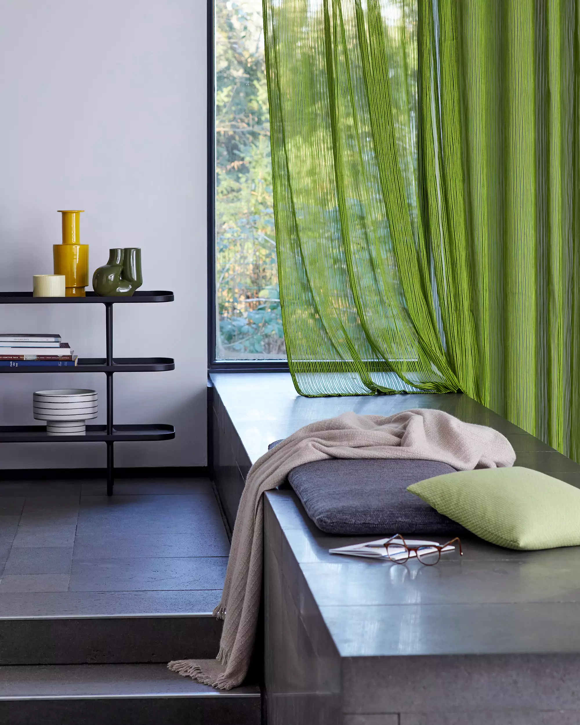 Création Baumann Relax Vorhangstoff transparent Streifen
