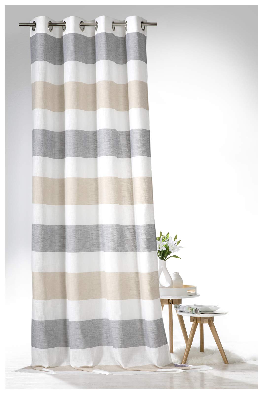 heimtexland Typ633 Ösenschal 245x140 cm Lila halbtransparent