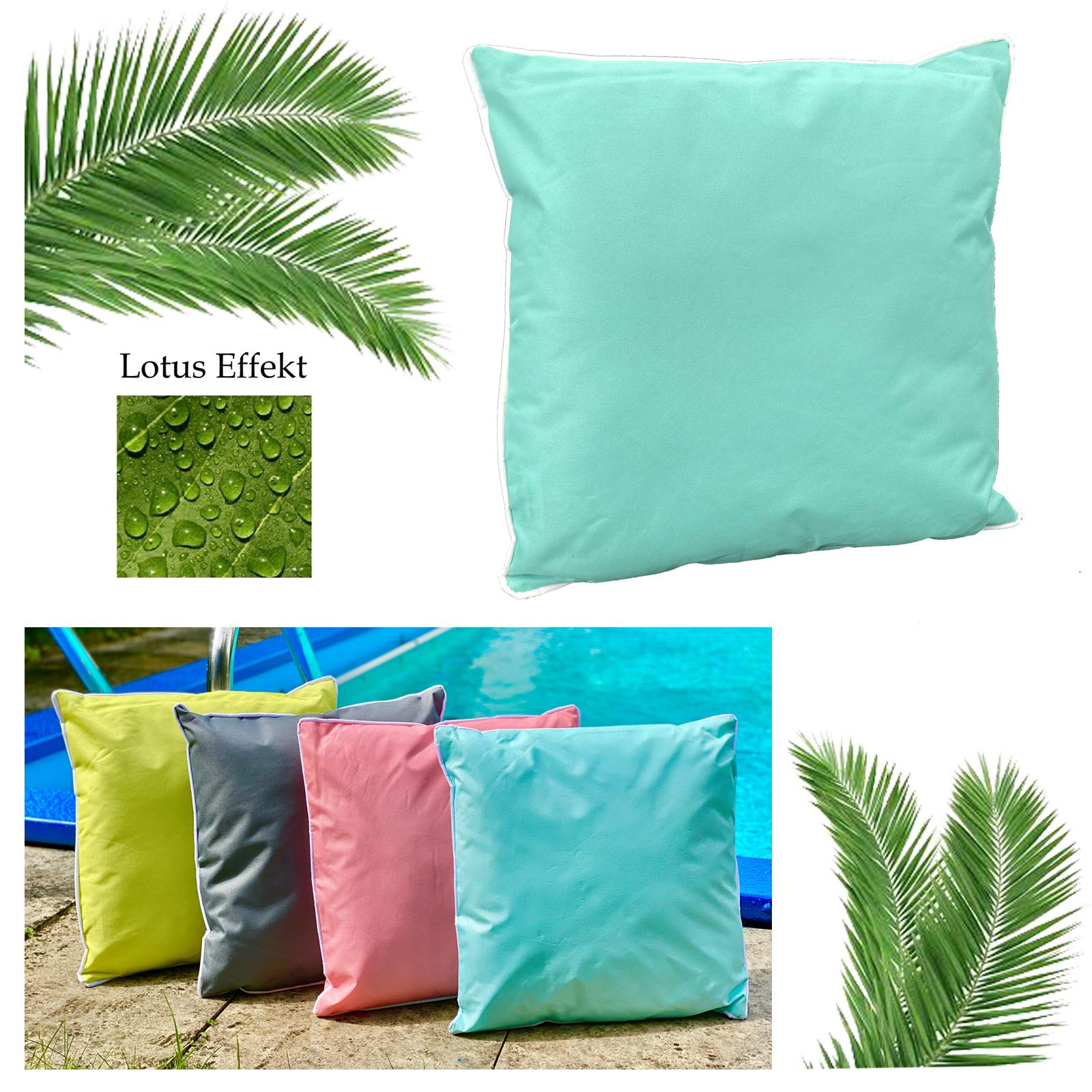 heimtexland Typ687 Outdoorkissen 45x45 Anthrazit wasserabweisend