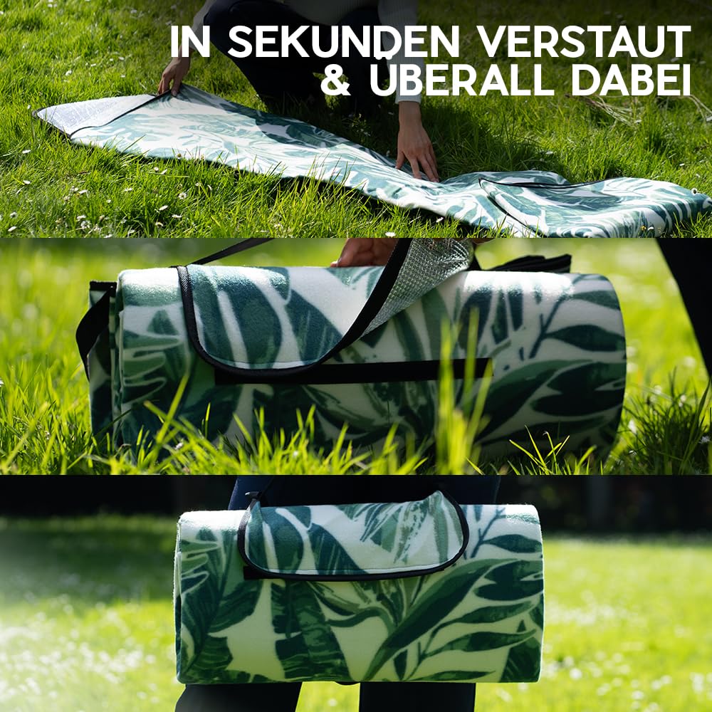 heimtexland Typ549 Picknickdecke 200x200 cm Lemon wasserdicht
