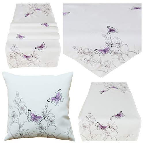 heimtexland Butterfly Typ680 Kissenhülle 40x40 lila bestickt