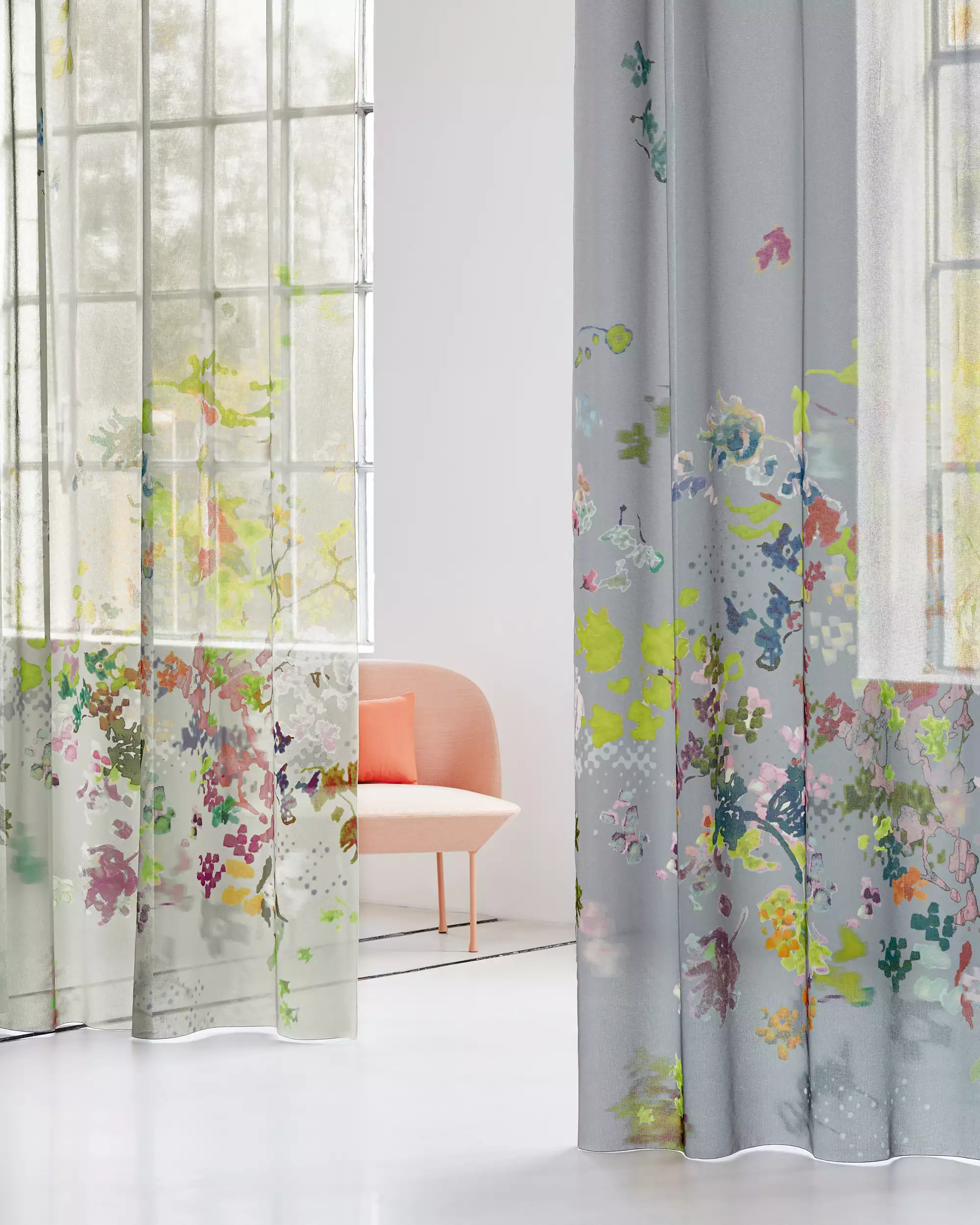 Création Baumann Serata Fidelia Vorhangstoff Floral