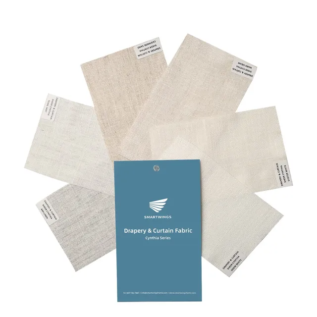 SmartWings Cynthia Cotton Wool Stoffmuster 6 Farben halbtransparent
