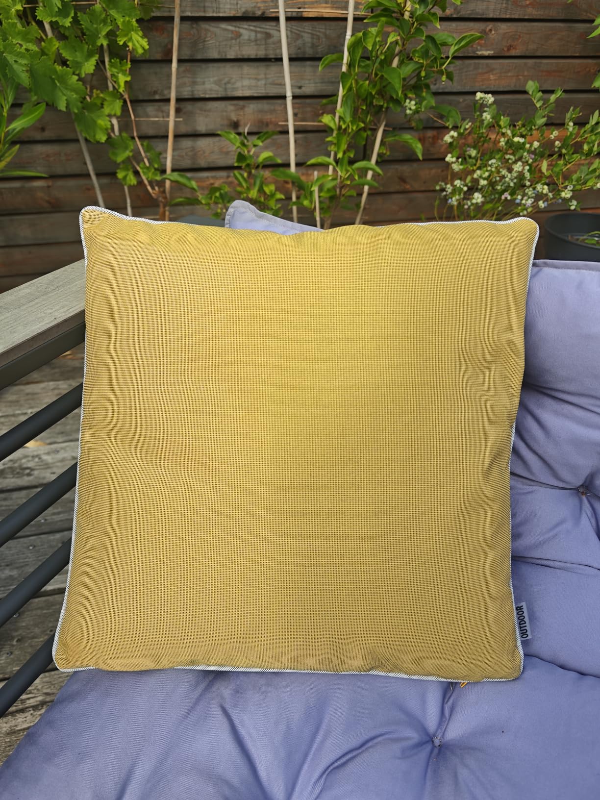 heimtexland Typ551 Lotus Outdoor-Kissen 45x45 cm taupe wasserabweisend