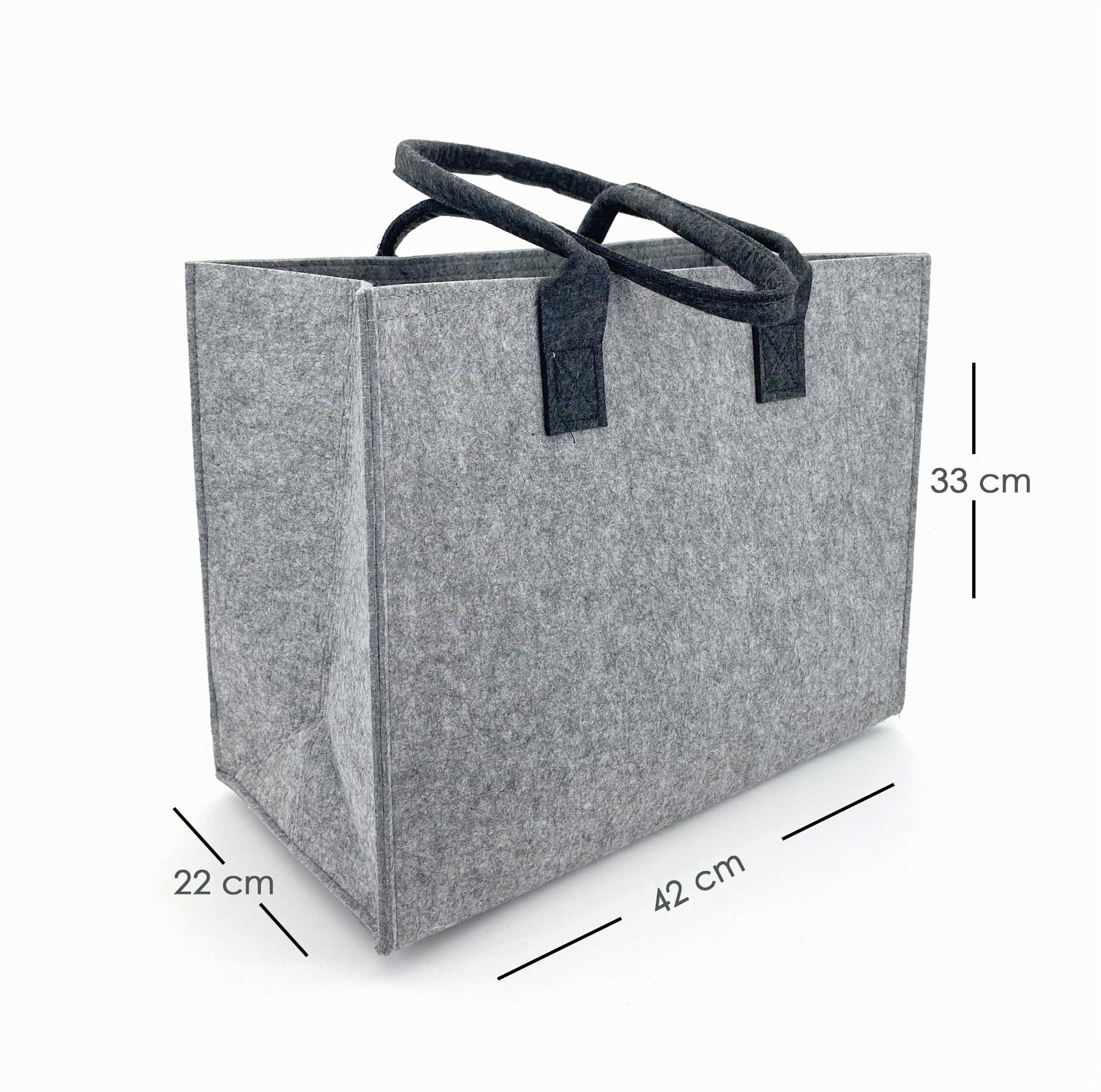 heimtexland Typ717 Filztasche 33x42 cm grau-anthrazit