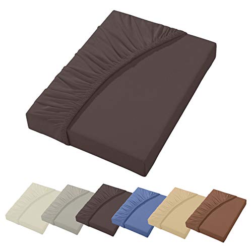 heimtexland Luxury Typ723 Spannbettlaken 150x200 anthrazit Baumwolle