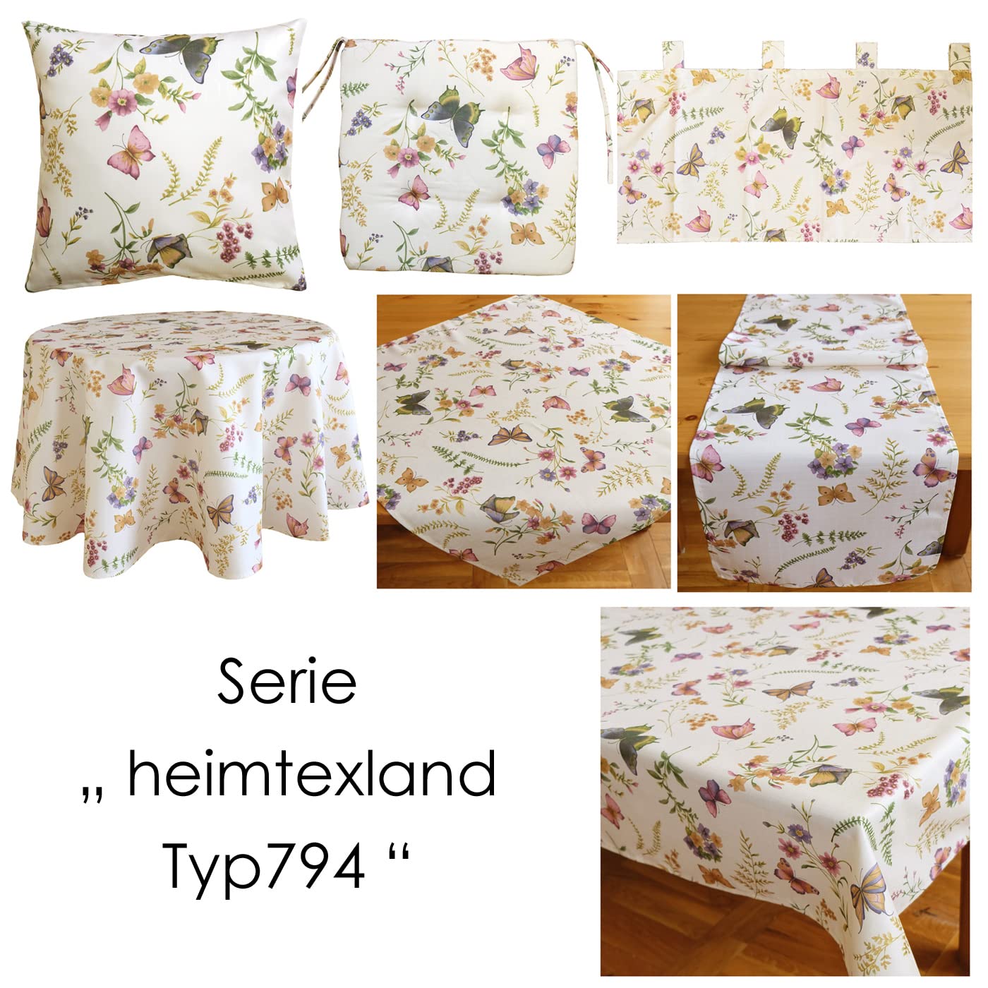 heimtexland Typ794 Scheibengardine 30x150 cm natur-bunt