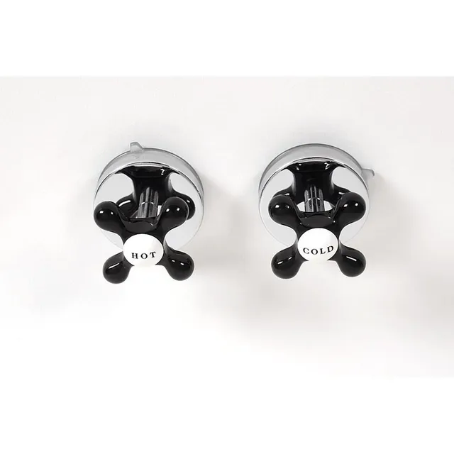 HAB & GUT ch001b Wandhaken mit Saugnapf Schwarz 2er Set Retro