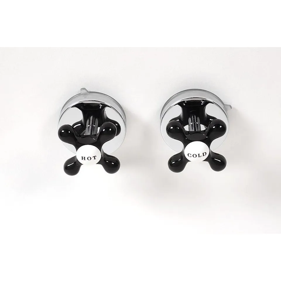 HAB & GUT ch001b Wandhaken mit Saugnapf Schwarz 2er Set Retro