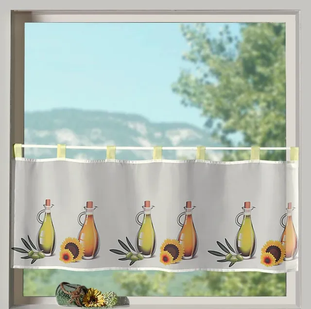 heimtexland Typ322 Scheibengardine 45x120 cm Gelb Voile