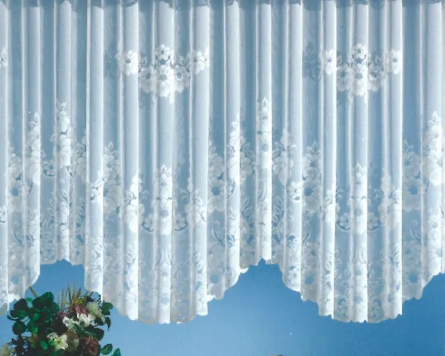 heimtexland Jacquard Typ1 Bogenstore 125x300 cm weiß halbtransparent