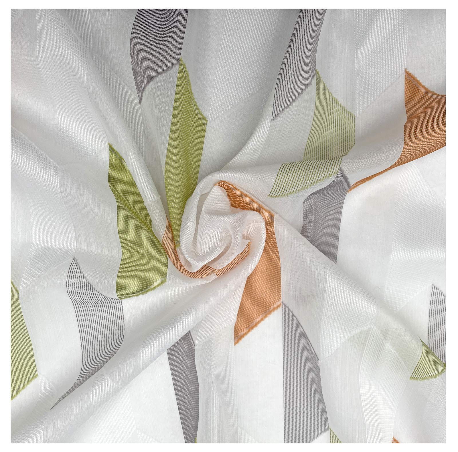 heimtexland Modern Art Typ704 Ösenschal 245x140 orange-grün