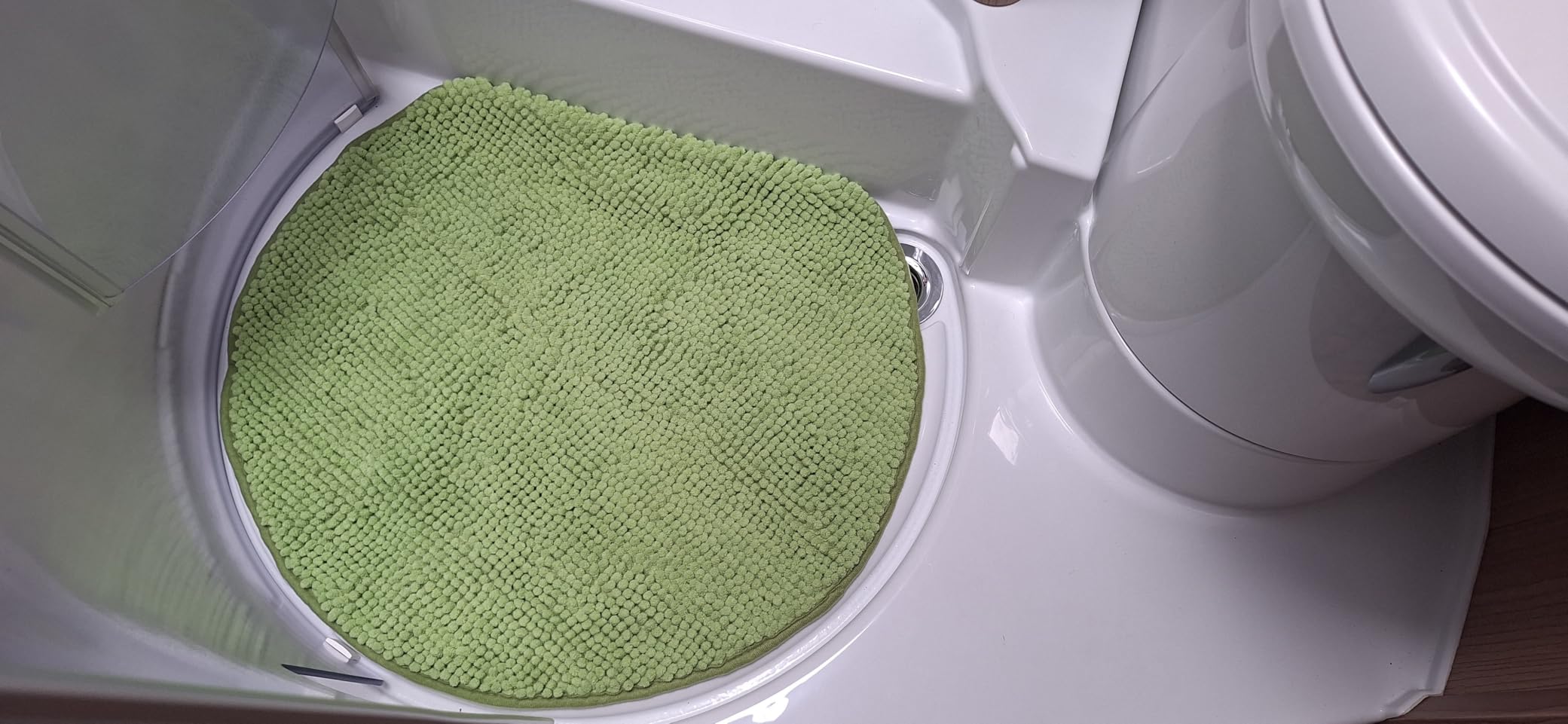 heimtexland Typ771 Badteppich 50x80 Grün Chenille saugstark