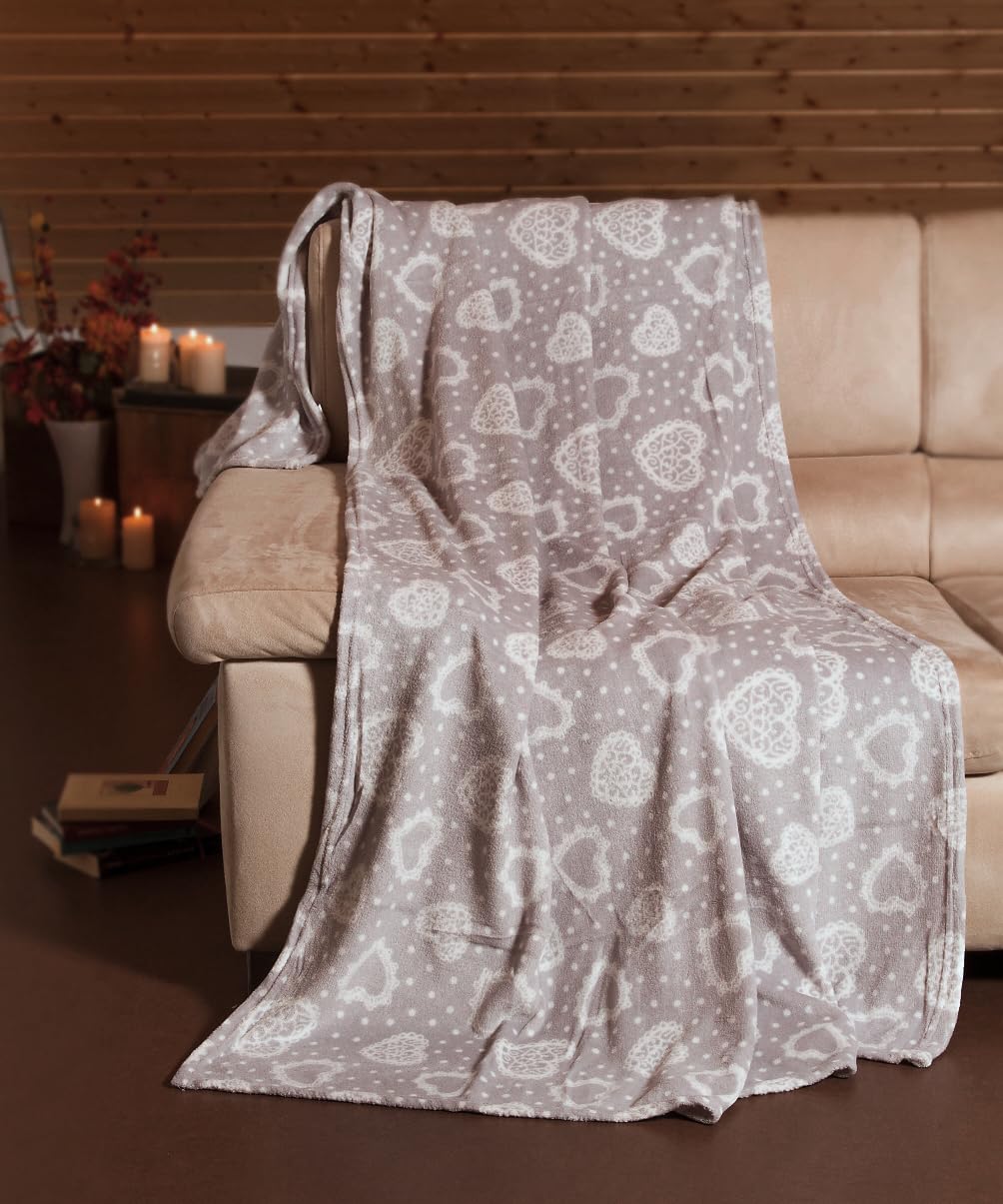 heimtexland Country Chic Typ283 Kuscheldecke 150x200 cm grau weich
