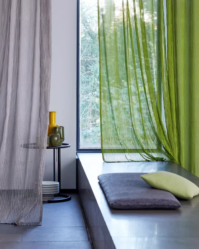 Création Baumann Relax Vorhangstoff transparent Streifen