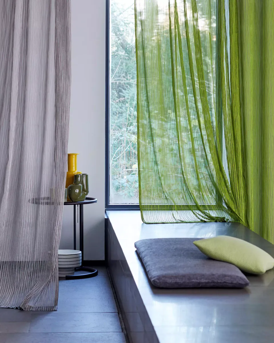 Création Baumann Relax Vorhangstoff transparent Streifen