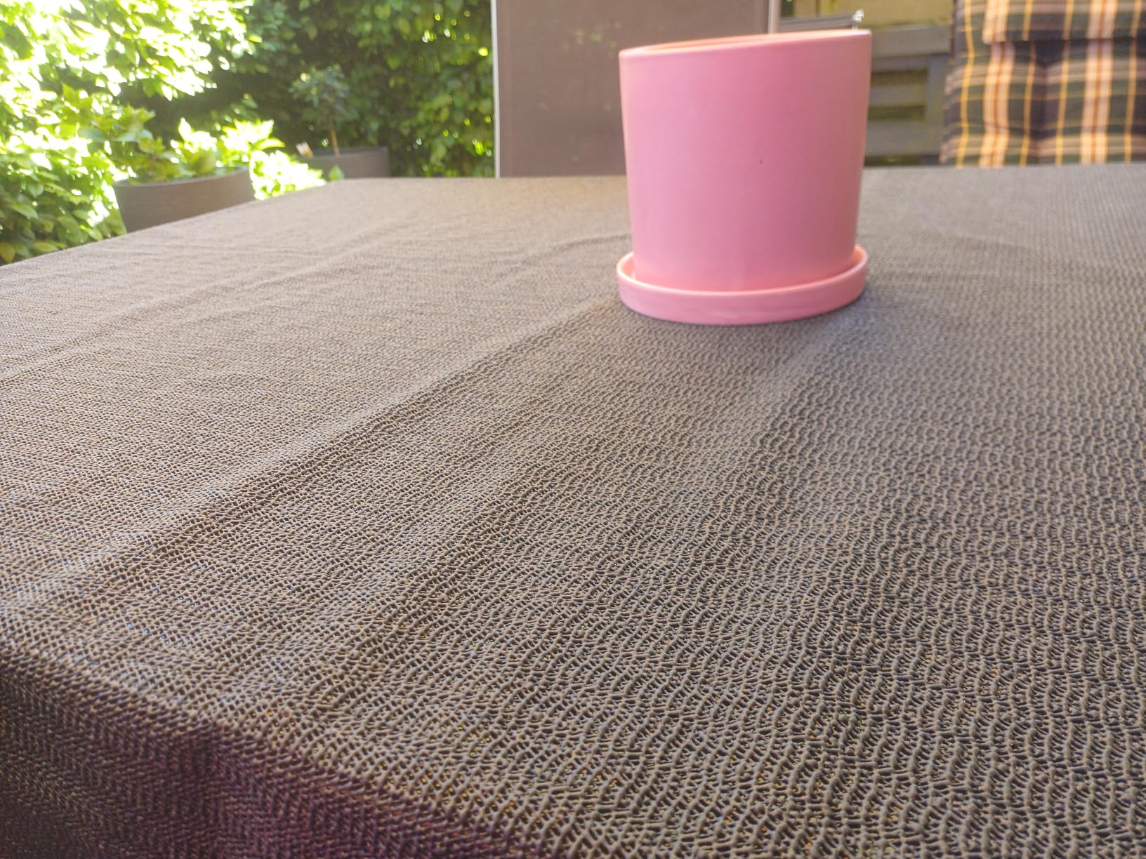 heimtexland Typ883 Gartentischdecke 110x140 cm grau wasserfest