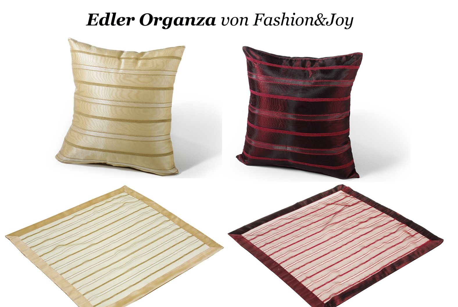 heimtexland Typ296 Tischdecke Organza 80x80 cm Gold