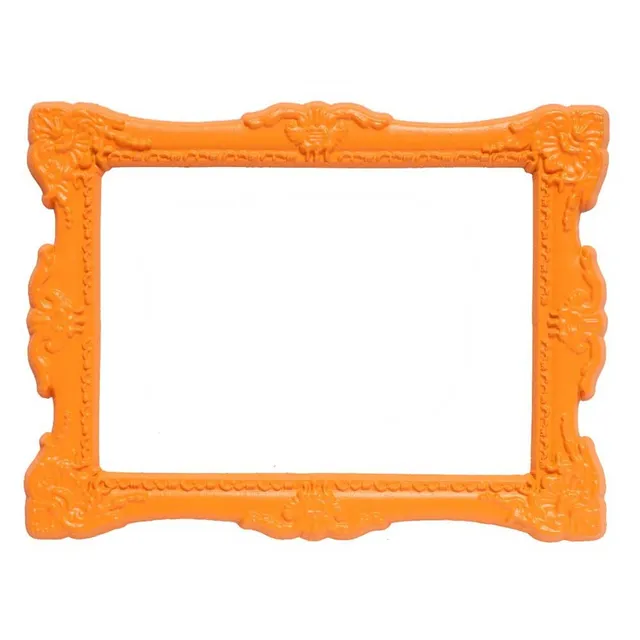 HAB & GUT Magnetbilderrahmen Orange Barock 7,7 x 10 cm magnetisch