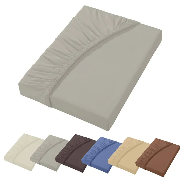 heimtexland Typ723 Spannbettlaken 150x200 Silber Jersey