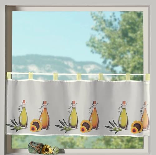 heimtexland Typ322 Scheibengardine 45x120 cm Gelb Voile