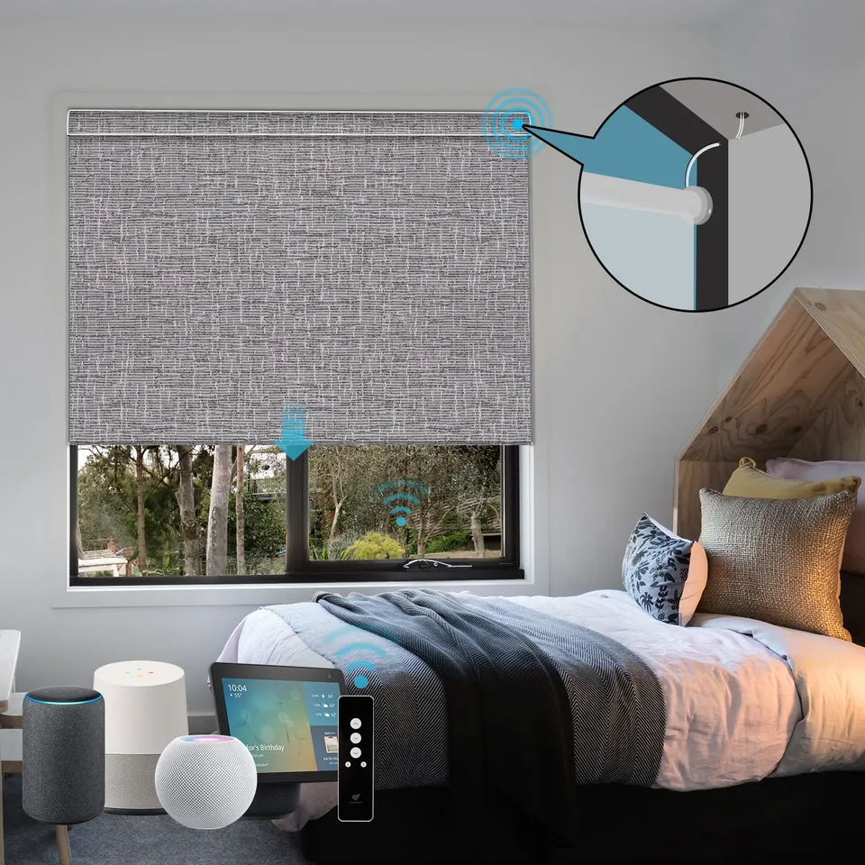 SmartWings Home Safari Blackout Rollo kabelgebunden blickdicht