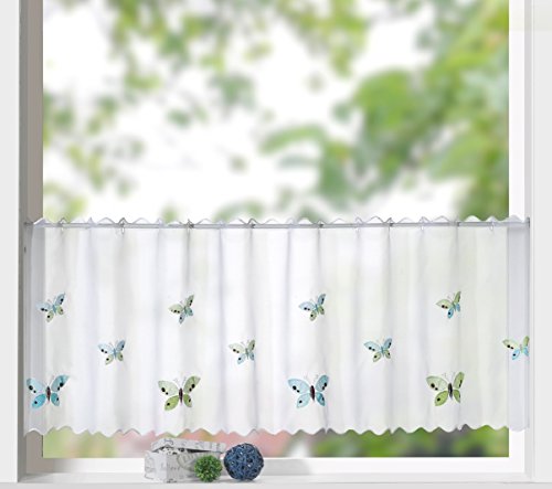heimtexland Typ328 Scheibengardine 45x150cm Schmetterling