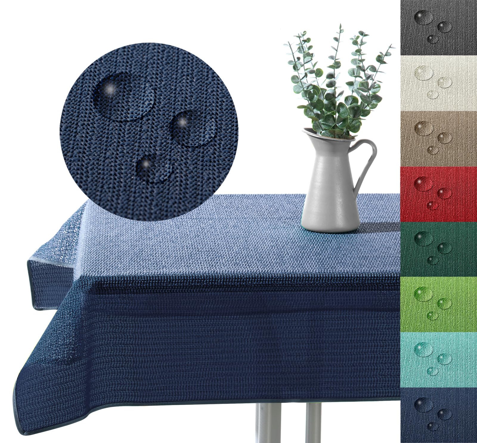heimtexland Typ883 Gartentischdecke 110x140 cm grau wasserfest