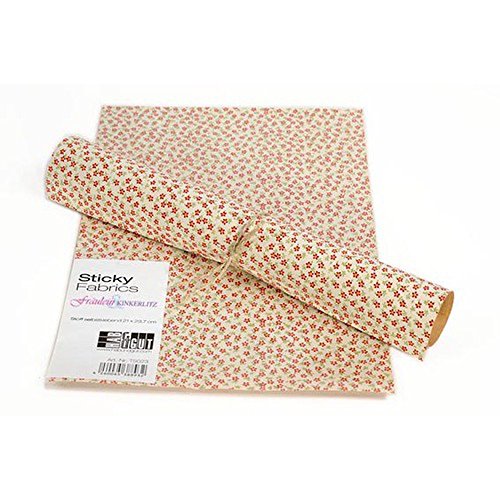 HAB & GUT Fräulein Kinkerlitz TS023 Stoffbogen Blumen Beige DIN A4